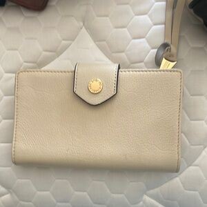 Aimee Kestenberg Cream Leather Wallet Timeless Design